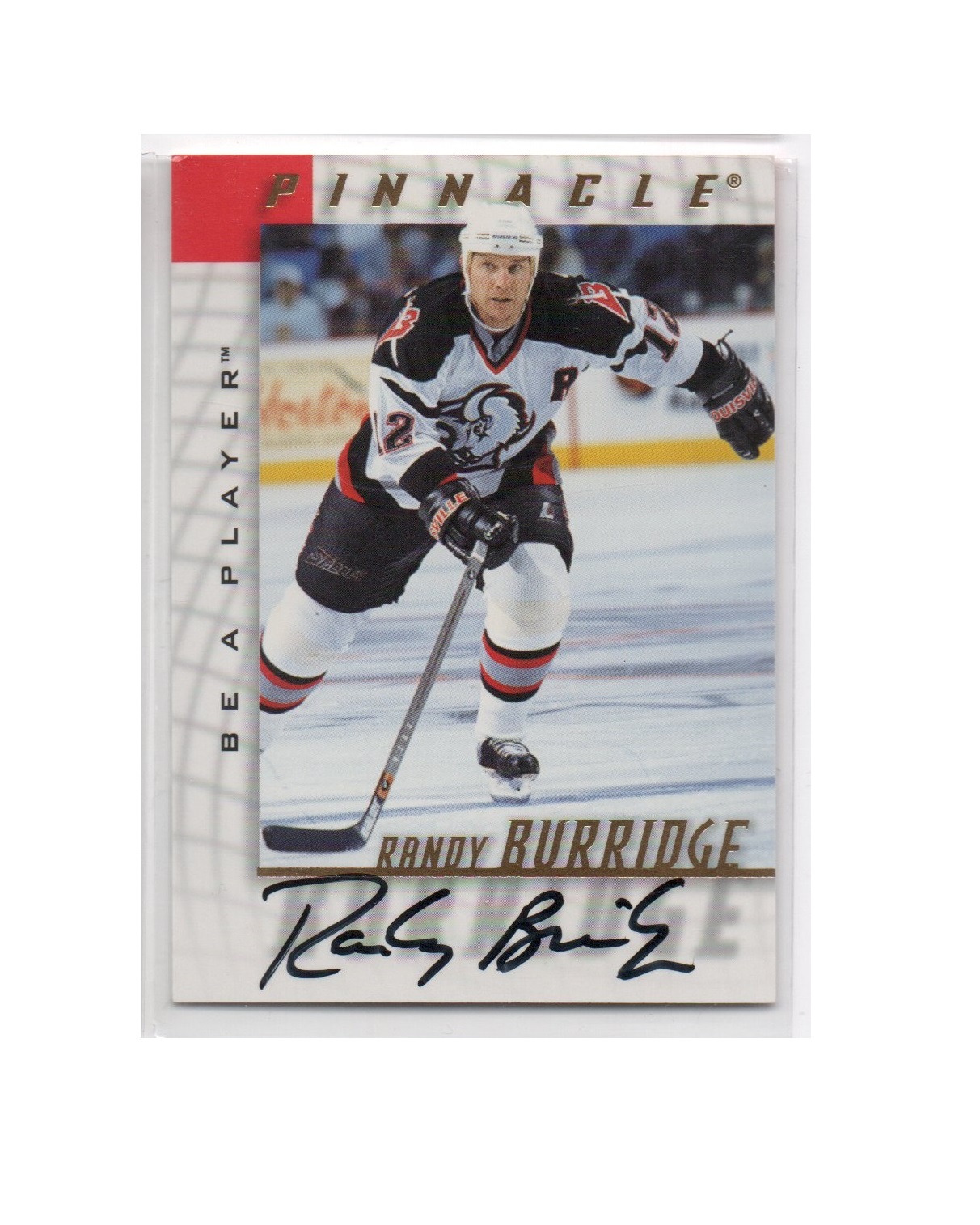 1997-98 Be A Player Autographs #79 Randy Burridge (25-X2-SABRES)