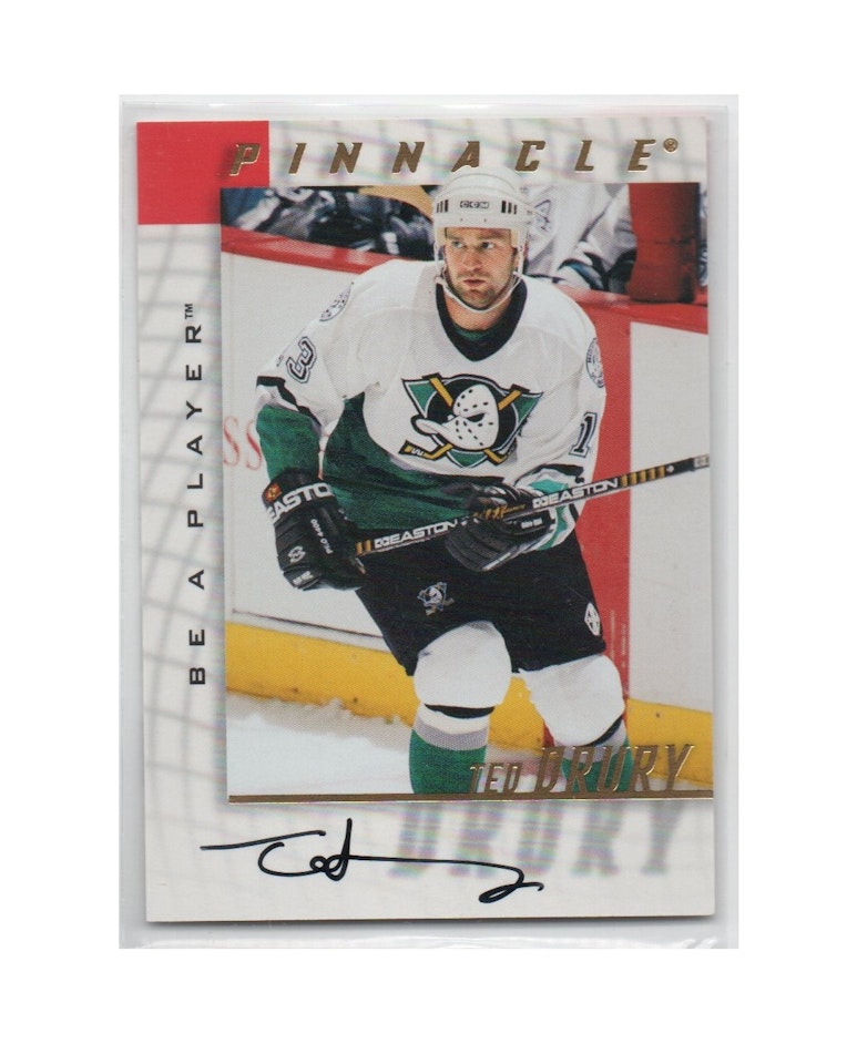 1997-98 Be A Player Autographs #84 Ted Drury (25-X237-DUCKS)