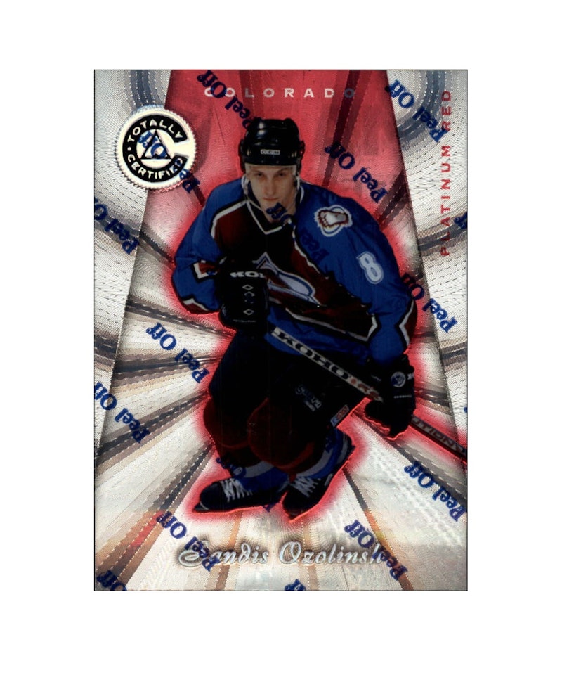 1997-98 Pinnacle Totally Certified Platinum Red #89 Sandis Ozolinsh (12-X179-AVALANCHE)