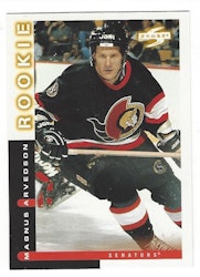 1997-98 Score #70 Magnus Arvedson RC (10-185x2-SENATORS)