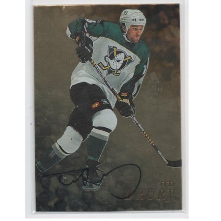 1998-99 Be A Player Autographs Gold #5 Ted Drury (40-X134-DUCKS)
