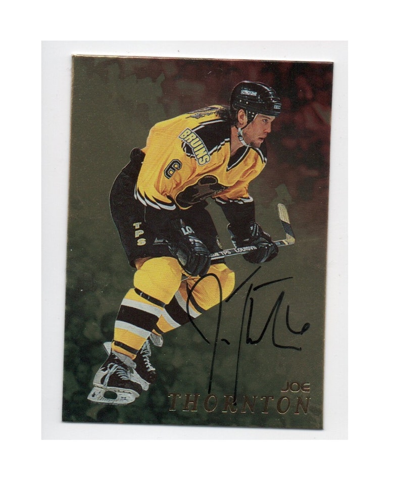 1998-99 Be A Player Autographs Gold #9 Joe Thornton (200-X124-BRUINS)