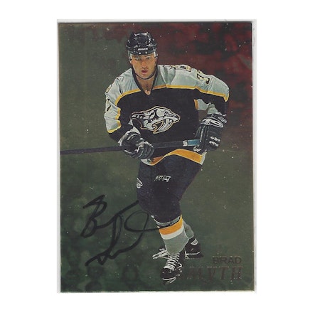 1998-99 Be A Player Autographs Gold #75 Brad Smyth (50-X75-PREDATORS)