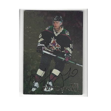 1998-99 Be A Player Autographs Gold #258 Oleg Tverdovsky (50-X122-COYOTES)