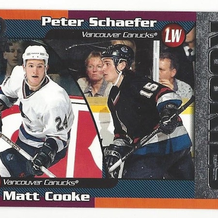 1998-99 Pacific Omega #242 Matt Cooke RC Peter Schaefer #(10-X150-CANUCKS)