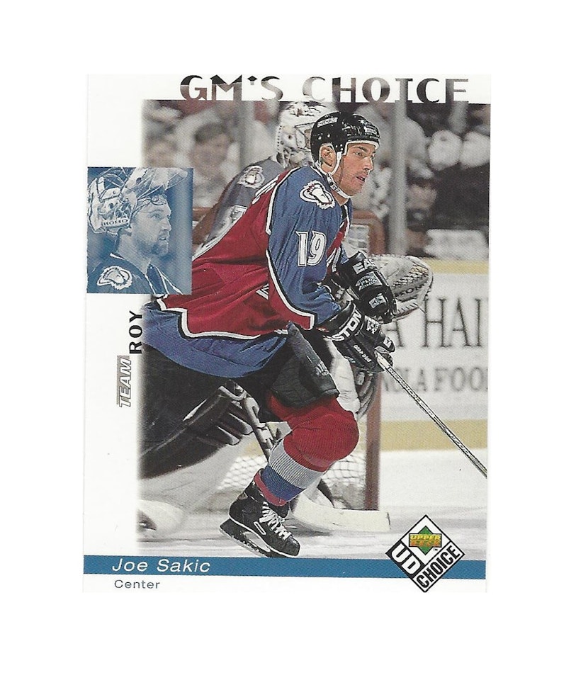 1998-99 UD Choice #230 Joe Sakic GM (5-170x9-AVALANCHE)