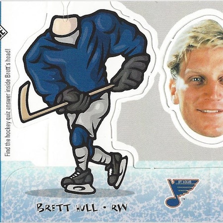 1998-99 UD Choice Mini Bobbing Head #BH4 Brett Hull (15-153x9-BLUES)