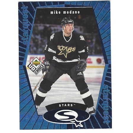 1998-99 UD Choice StarQuest Blue #SQ24 Mike Modano (10-155x9-NHLSTARS)