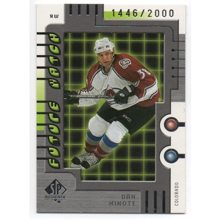 1999-00 SP Authentic #100 Dan Hinote RC (12-X208-AVALANCHE)