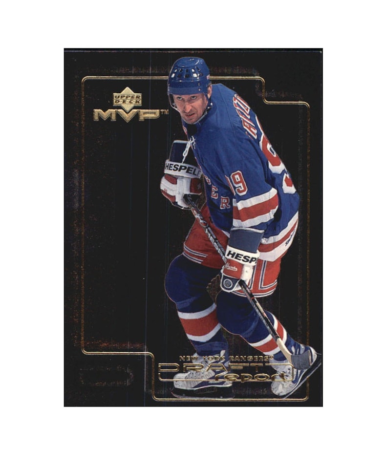 1999-00 Upper Deck MVP Draft Report #DR3 Wayne Gretzky (25-X164-RANGERS)