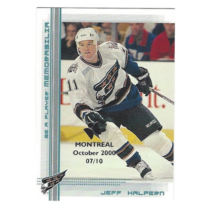 2000-01 BAP Memorabilia Montreal Olympic Stadium Show Blue #365 Jeff Halpern (50-X45-CAPITALS)