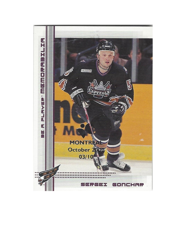 2000-01 BAP Memorabilia Montreal Olympic Stadium Show Ruby #126 Sergei Gonchar (50-X94-CAPITALS)