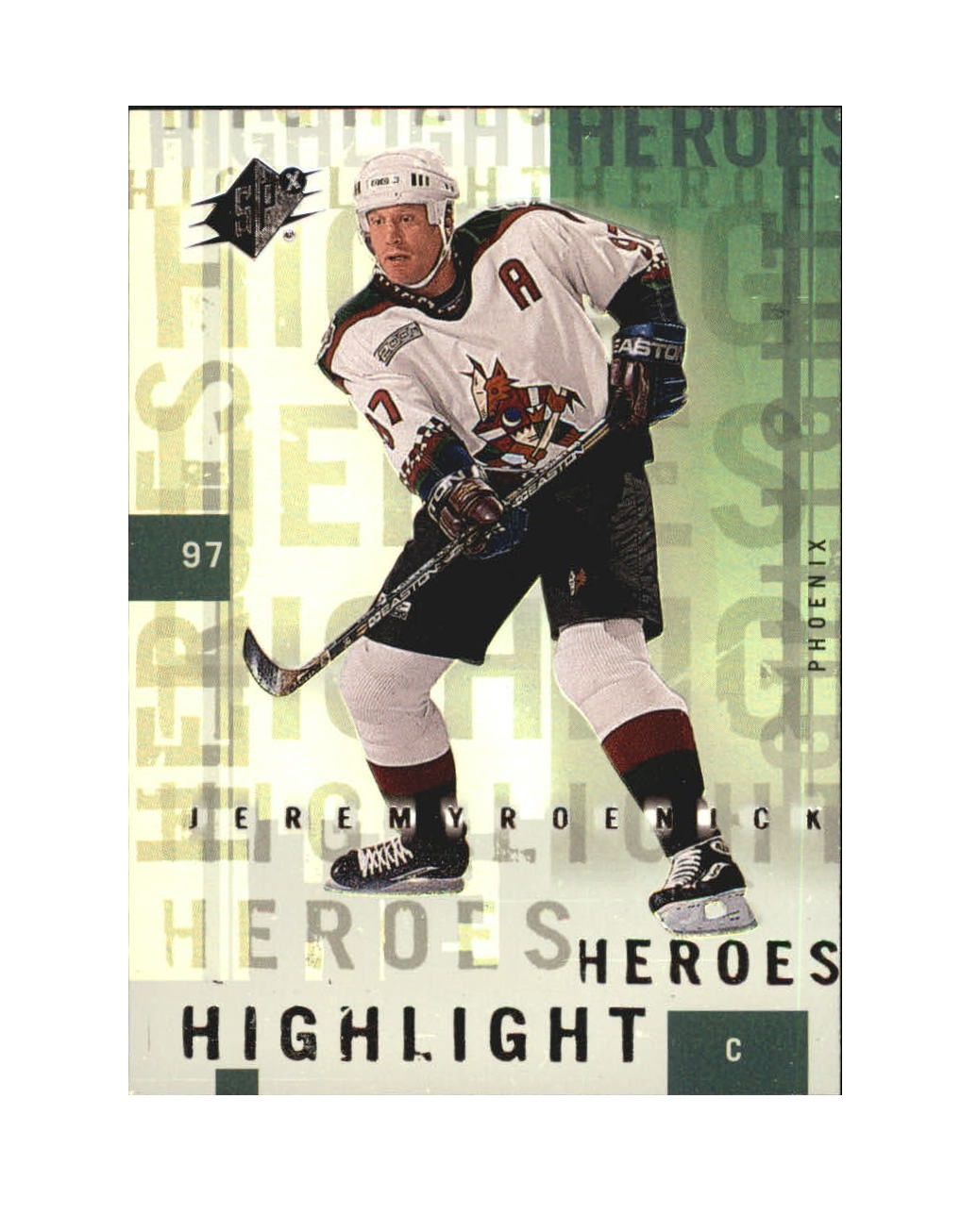 2000-01 SPx Highlight Heroes #HH11 Jeremy Roenick (10-X175-COYOTES)