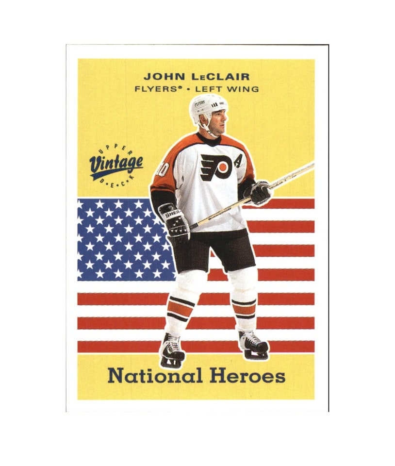 2000-01 Upper Deck Vintage National Heroes #NH17 John LeClair (10-X164-FLYERS) (2)