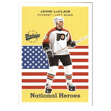 2000-01 Upper Deck Vintage National Heroes #NH17 John LeClair (10-X164-FLYERS) (3)