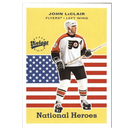 2000-01 Upper Deck Vintage National Heroes #NH17 John LeClair (10-X164-FLYERS)