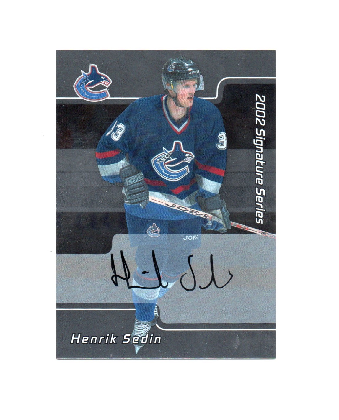 2001-02 BAP Signature Series Autographs #72 Henrik Sedin (80-X270-CANUCKS)