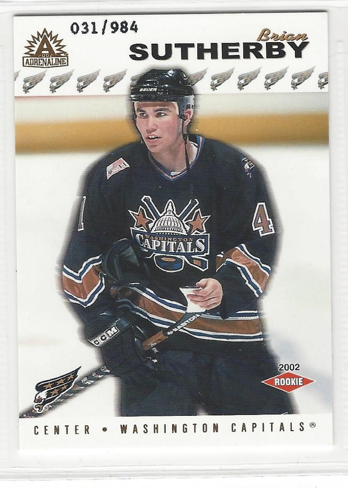 2001-02 Pacific Adrenaline #225 Brian Sutherby RC (15-X139-CAPITALS)