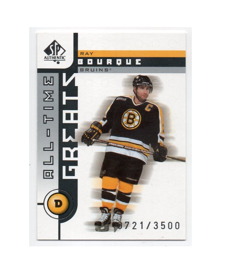 2001-02 SP Authentic #92 Ray Bourque ATG (20-X215-BRUINS)