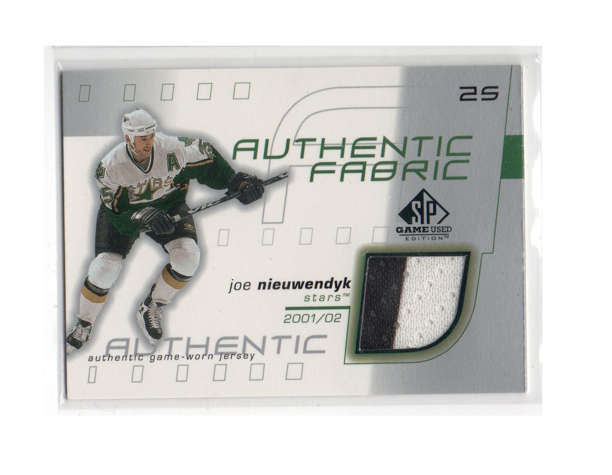 2001-02 SP Game Used Authentic Fabric #AFJN Joe Nieuwendyk (40-X123-NHLSTARS)