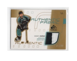 2001-02 SP Game Used Authentic Fabric Gold #AFON Owen Nolan (40-X269-SHARKS)