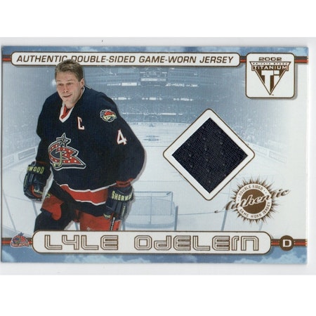 2001-02 Titanium Double-Sided Jerseys #15 Lyle Odelein Jamie McLennan (20-X203-BLUEJACKETS+NHLWILD)