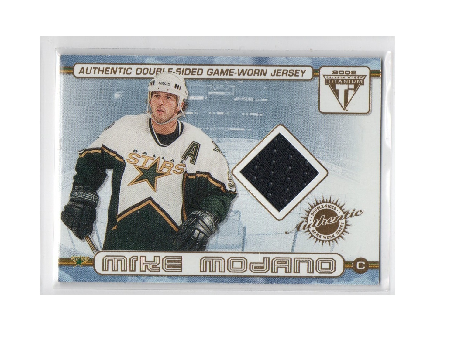 2001-02 Titanium Double-Sided Jerseys #52 Mike Modano Pierre Turgeon (30-X55-NHLSTARS)