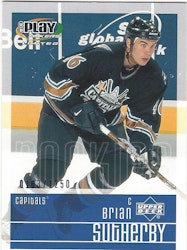 2001-02 UD Playmakers #145 Brian Sutherby RC (15-X39-CAPITALS)