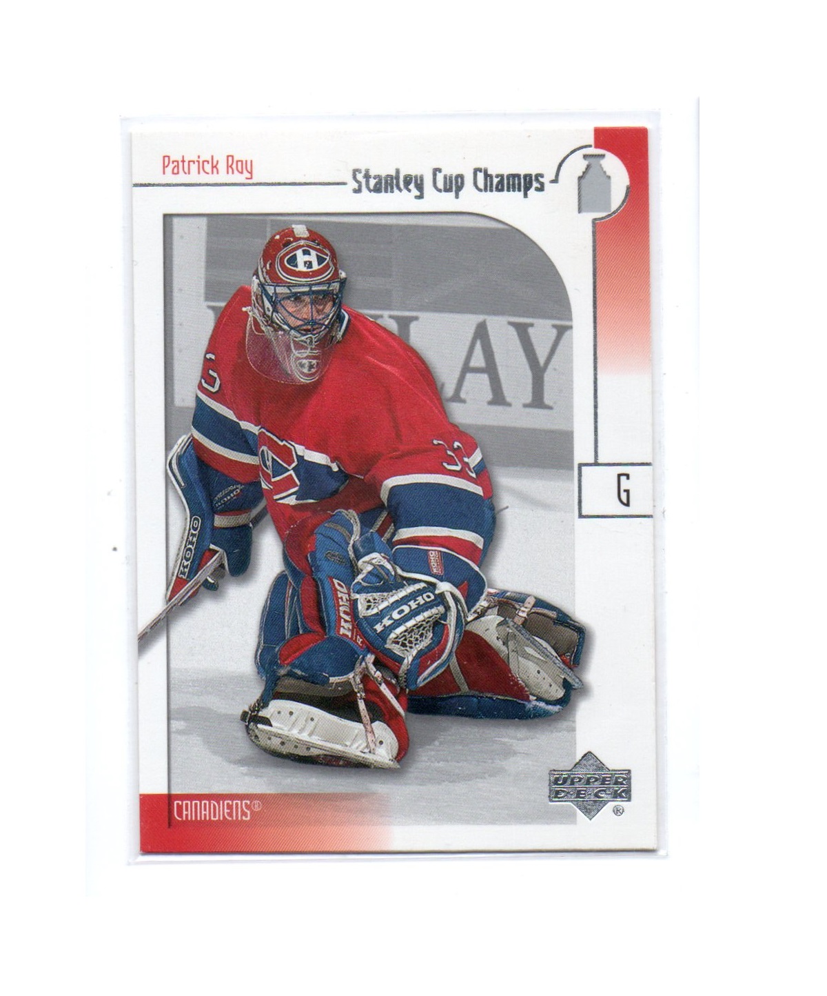 2001-02 UD Stanley Cup Champs #67 Patrick Roy (40-X286-CANADIENS)