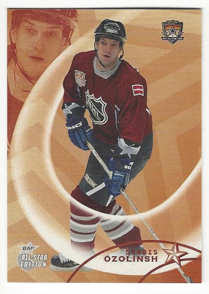 2002-03 BAP All-Star Edition #69 Sandis Ozolinsh (5-167x2-SHARKS)