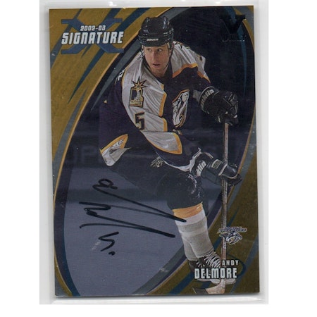 2002-03 BAP Signature Series Autographs Gold #70 Andy Delmore (50-X146-PREDATORS)