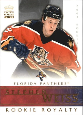 2002-03 Crown Royale Rookie Royalty #12 Stephen Weiss (10-X55-NHLPANTHERS)