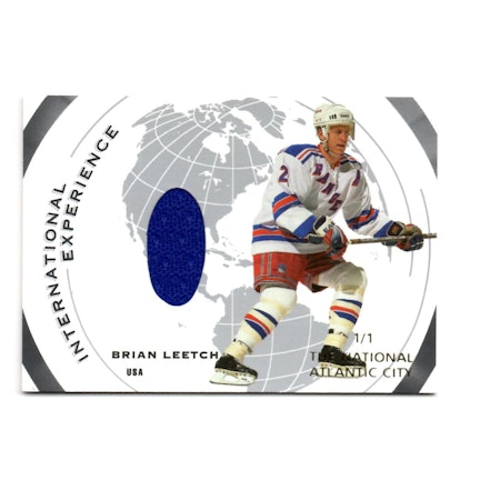 2002-03 ITG Used International Experience Jerseys Atlantic City National #28 Brian Leetch (150-X132-RANGERS)