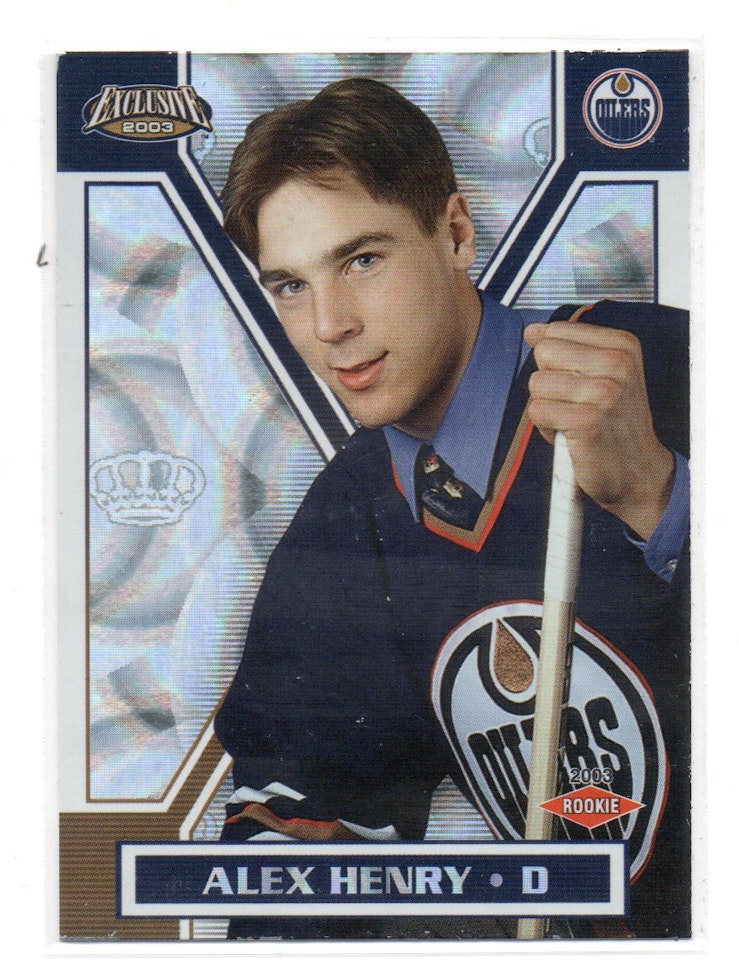 2002-03 Pacific Exclusive #179A Alex Henry RC (10-X299-OILERS)