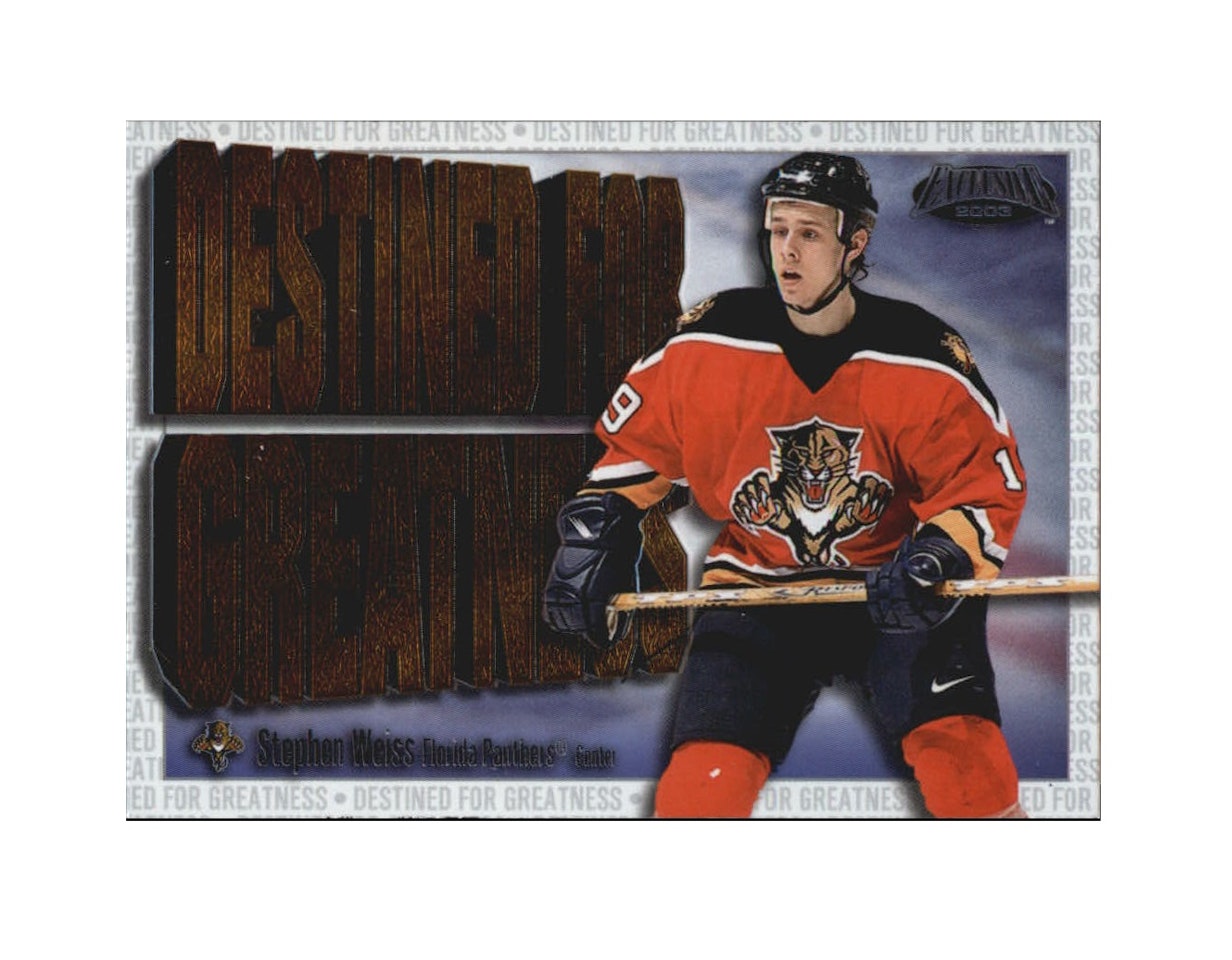2002-03 Pacific Exclusive Destined #8 Stephen Weiss (10-X172-NHLPANTHERS)