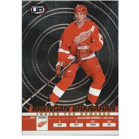 2002-03 Pacific Heads Up Inside the Numbers #11 Brendan Shanahan (12-X131-RED WINGS)