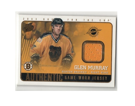 2002-03 Pacific Quest For the Cup Jerseys #2 Glen Murray (30-X72-BRUINS)