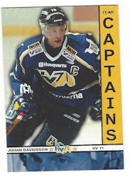 2002-03 Swedish SHL Team Captains #4 Johan Davidsson (15-234x2-HV71)