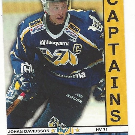 2002-03 Swedish SHL Team Captains #4 Johan Davidsson (15-234x2-HV71)