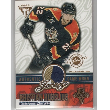 2002-03 Titanium Jerseys Patches #32 Kristian Huselius (40-X230-GAMEUSED-SERIAL-NHLPANTHERS)