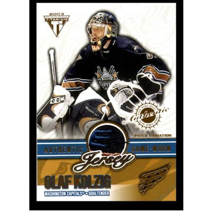 2002-03 Titanium Patches #75 Olaf Kolzig (100-X131-CAPITALS)