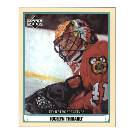 2002-03 UD Artistic Impressions Retrospectives #R19 Jocelyn Thibault (10-X131-BLACKHAWKS)