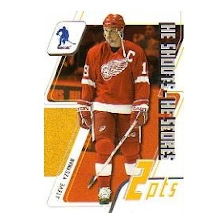 2003-04 BAP Memorabilia He Shoots He Scores Points #9 Steve Yzerman 2 Pts. (10-X163-RED WINGS)