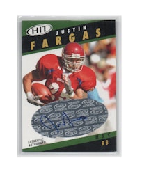 2003 SAGE HIT Autographs Emerald #A25 Justin Fargas (30-X23-NFLRAIDERS)