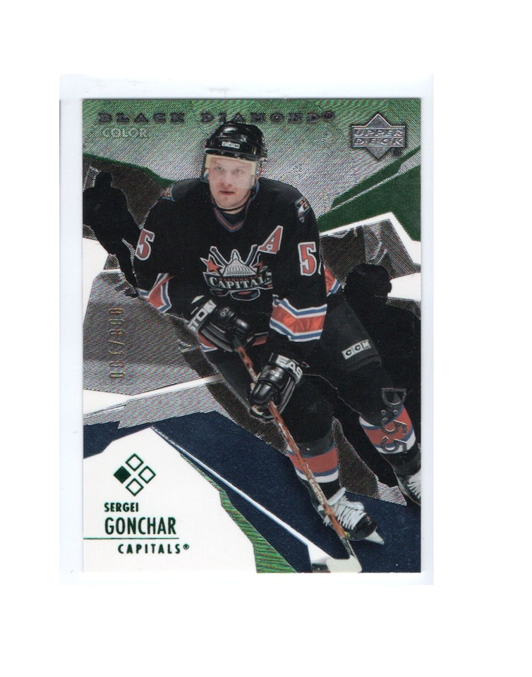 2003-04 Black Diamond Green #55 Sergei Gonchar (25-X68-CAPITALS)