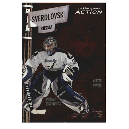 2003-04 ITG Action Homeboys #HB8 Nikolai Khabibulin Alexei Yashin (10-X214-LIGHTNING+ISLANDERS)