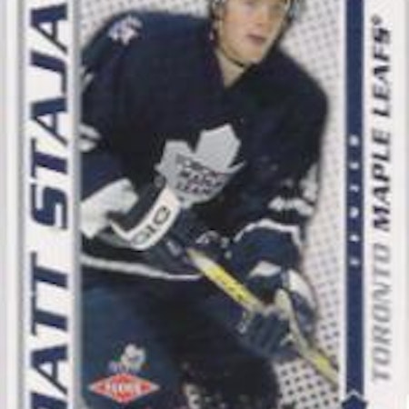 2003-04 Pacific Heads Up #134 Matt Stajan RC (12-X56-MAPLE LEAFS)