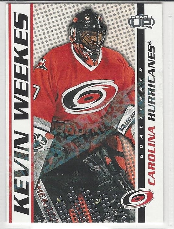 2003-04 Pacific Heads Up Retail LTD #19 Kevin Weekes (10-289x1-HURRICANES)