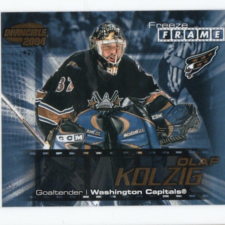 2003-04 Pacific Invincible Freeze Frame #24 Olaf Kolzig (12-X67-CAPITALS)