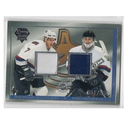 2003-04 Pacific Luxury Suite #49A Brendan Morrison JSY Dan Cloutier JSY (40-X215-CANUCKS)